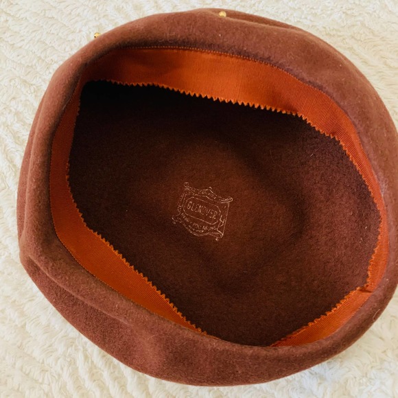 Vintage Brown Wool Beret Glenover Henry Pollak - Picture 4 of 6